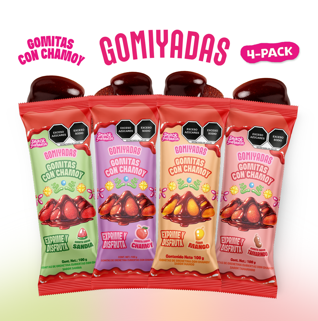 Gomiyada 4PACK | Gummies drowned in Chamoy