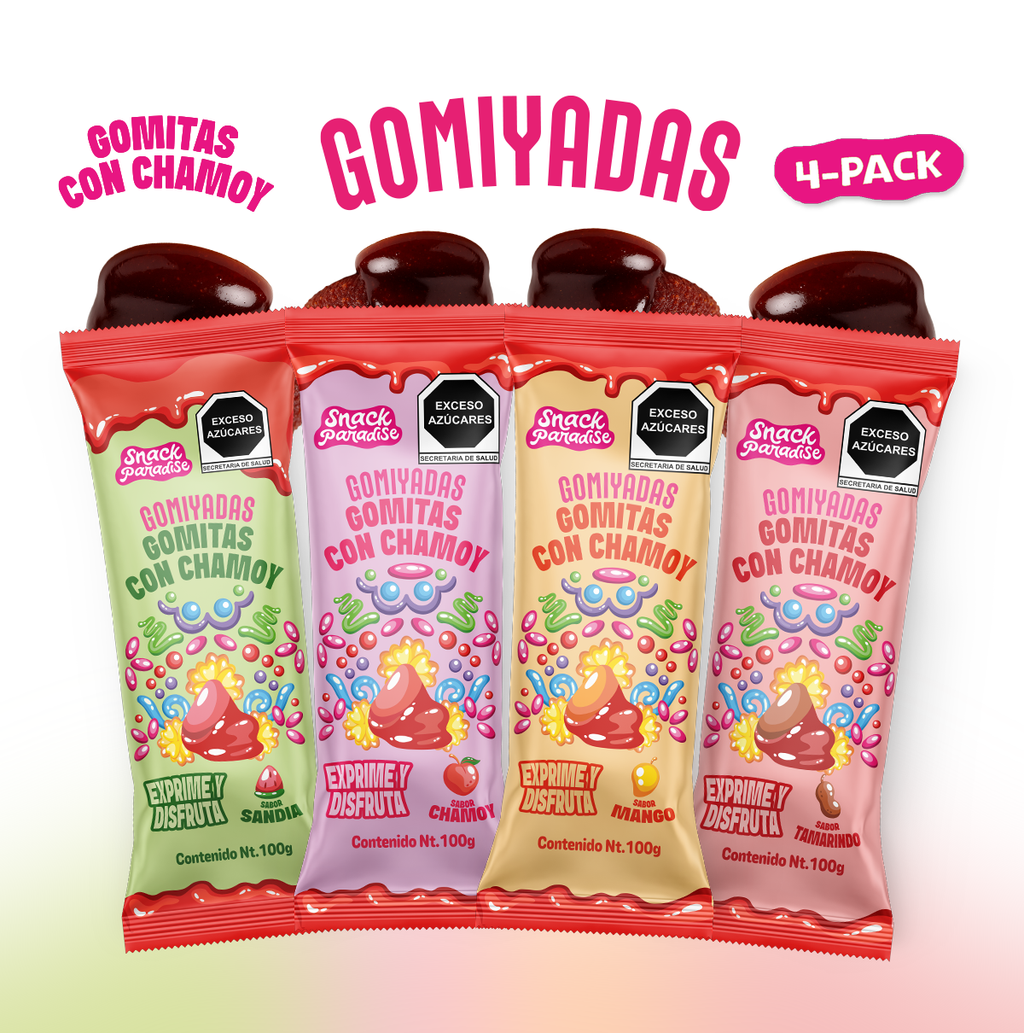 Gomiyada 4PACK | Gummies drowned in Chamoy